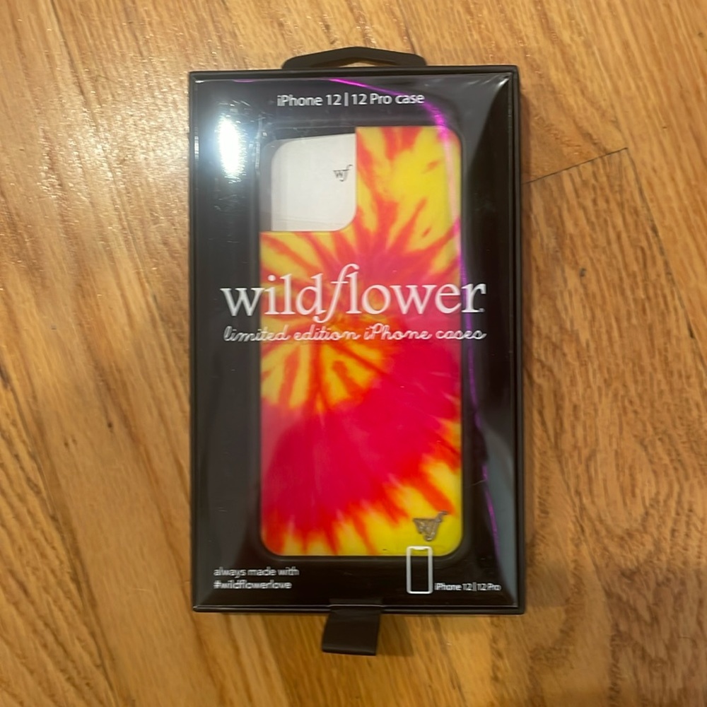 wildflower spiral tie-dye iphone 12/12 pro case